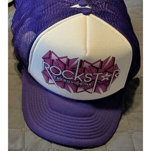 Unisex Rockstar Energy Drink Trucker Baseball Hat Adjustable New Purple